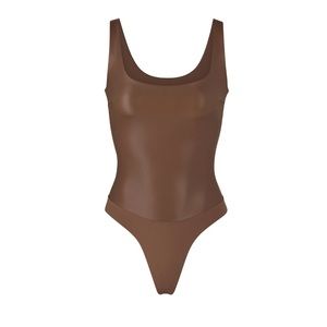 SKIMS FAUX LEATHER SCOOP BODYSUIT